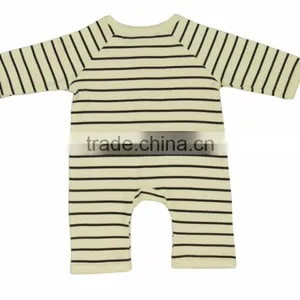 Organic Cotton New Design Baby Lace Rompers and 100% Soft Black Stripes Romper for Babies With Baby Infant Hooded Rompers thumbnail-2