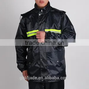 HIGH QUALITY PVC RAIN COAT WATERPROOF JACKET SUIT WITH WARNING SIGNS thumbnail-1