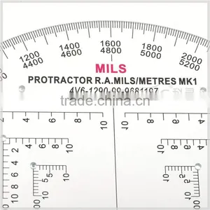 6 Inch Military Protractor for Soldiers Training, Transparent High Quality Protractor for Military, Half Moon Shape #KMP-1 thumbnail-2