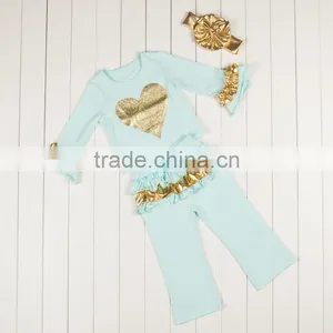 Wholesale Children's Fall Outfits Kids Halloween Wear Clothing Sets Lovely Baby Pumpkin Cotton Outfits thumbnail-5
