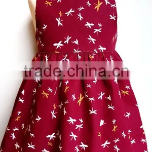 New Fashion Pure Cotton In Red Color Baby Girls Dress Summer thumbnail-2