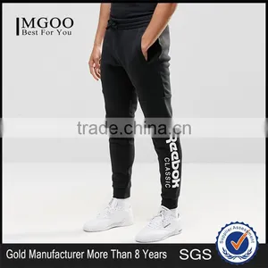 Custom Logo Side Print Men Cotton Thick Causal Sport Gym Joggers With Pocket Side Drawstring Pants thumbnail-1
