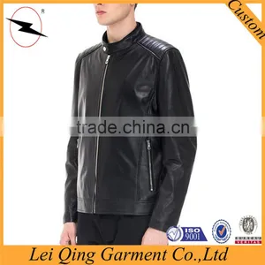 Latest Fashion Design Black Leather Men Winter Coat Fur Clothing Men Coat thumbnail-5