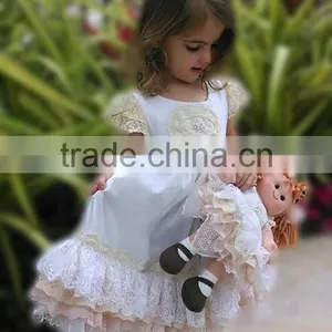 Long Sleeved Vintage Lace Trimmed Tea Length Dress Gown Girls Christmas Satin Nightgown thumbnail-1