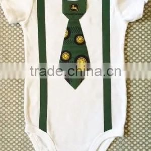 Newborn Baby 100% Cotton Clothes Baby Boys Infant Tie Rompers Toddlers Cute Clothes thumbnail-4