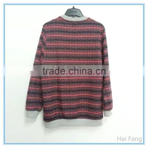 Fashion Design Printed Teen Girls Stipped Sleeve and Back T Shirt, Factory OEM Made Long Sleeve T Shirt thumbnail-2