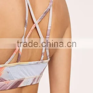 New Style Sublimation Leggins Padded Sports Bra With Workout Clothes for Women thumbnail-3