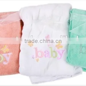 Baby Coral Fleece Blanket With Embroider/baby Blanket/baby Blanket With Emb/wholesale Blanket thumbnail-1