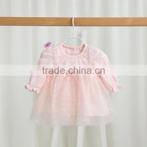 Wholesale Pure Color Sweet Style Tutu Newborn Baby Dress thumbnail-1