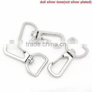 Carabiner Swivel Clasps For Key Ring Silver Tone 4x2.1cm,30PCs,Customize thumbnail-1