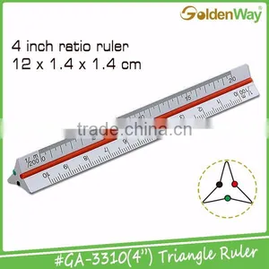 4" Metal Aluminium Ratio Scale Ruler thumbnail-1