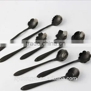 High Quality Stainless Steel Coffee Spoon /llg Gold Plate Rose Stainless Steel Spoon Tea Spoon /fancy Dinnerware Tableware thumbnail-2