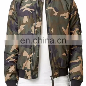 CAMOFLAGE Fit CHEAP Bomber Jacket, Body Fit USA Winter Bomber Jacket/OEM Service MA1pocket Mens Bomber Jacket thumbnail-1