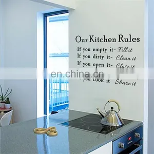 Funny 'Our Kitchen Rules' Window Wall Stickers Kitchen Decoration Home Decor thumbnail-1