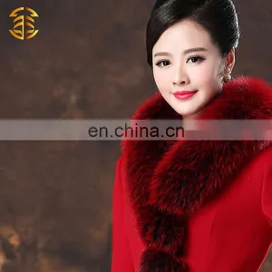 Genuine Fur Deted Fox Fur Collar Real Fur Trim for Winter Coat and Parka thumbnail-1