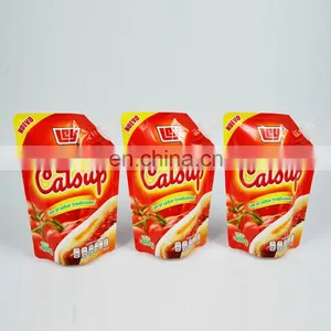 Factory Manufacture Customized Plastic Packaging Pouch/Sachet/Stand up Spouted Pouch For Tomato Sauce Juice Bag thumbnail-1