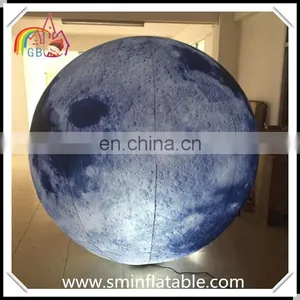 Giant Inflatable Led Lighting Moon Balloon, Inflatable Moon Model for Ornament, Exhibition. Event thumbnail-1