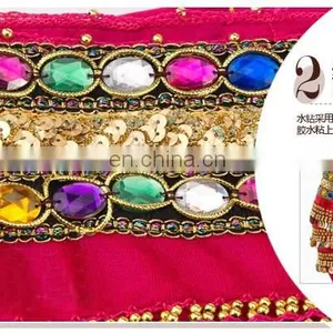Indian Belly Dance Hip Scarf With Gold Coins Y-2033# thumbnail-6