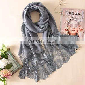 100%Wool Superior Quality Lace Split Joint Wedding Dress Winter Pashmina Shawl Scarf thumbnail-3