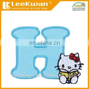 H Letter Embroidery Applique With Iron-on Backing thumbnail-1