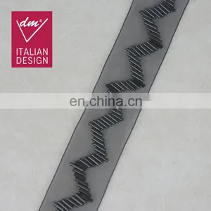 Italy Design v Shape Beaded Lace Trim thumbnail-2