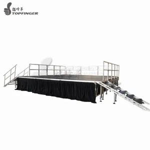 Sell DIY Mobile Adjustable Portable Detachable Aluminum Church Entertainment Design Stage Platform For Sale thumbnail-4