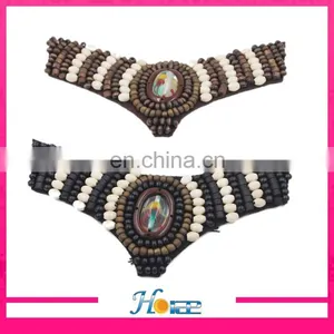 Brazil Style Wooden Beads Flower Decoration Handmade Shoe Flower for Sandals thumbnail-1