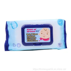 Alcohol Free Baby Skin Care Package With Plastic Lid Wet Wipes thumbnail-1