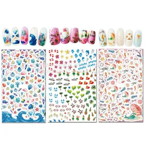 Summer Nail Decals Stickers, More Than 1000 Pieces of Adhesive Head DIY Nail Art Design Templates thumbnail-2