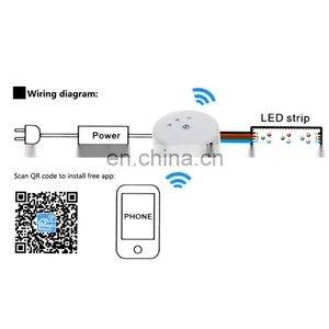 WIFI UFO RGBW Controller WiFi Music RGBW Controller By Phone For 5050 LED Strip Lights thumbnail-4