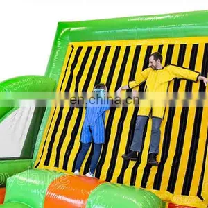 Jungle Themed Inflatable Sticky Climbing Wall Party Game Inflatable Climbing Tower For Sale thumbnail-4