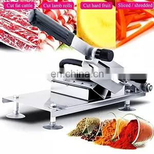 Stainless Steel Multifunction Manual Frozen Mutton Beef Meat Slicer / Manual Meat Slicer / Butcher Meat Cutting Machine thumbnail-6