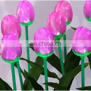 New Solar LED Dream Lantern Tulip Light Outdoor Waterproof Lawn Light LED Easy Light thumbnail-1