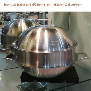 Stainless Steel Wok 38cm thumbnail-1