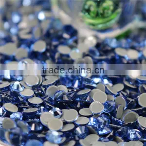 Wholesale Light Blue Sapphire Flatback Hotfix Rhinestones Crystals thumbnail-4