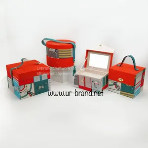 Creative Gift Box Candy Box Wedding Double Deck Companion Gift Box Portable Box Suitcase Suitcase Set With Handle thumbnail-1