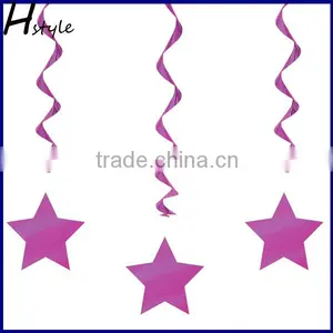 Metallic Dangling Silver Star Swirls /Silver Star Hanging Decoration /Wall Decoration SD057 thumbnail-1