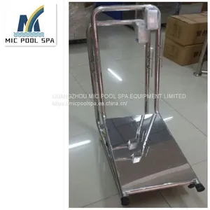 Swimming Pool 304 Stainless Steel Cleaning Machine Trolley Cart Hand Trolley Small Cart thumbnail-1