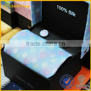 New Design Wholesale 100% Silk Necktie Sets Custom Gift Box Set thumbnail-3