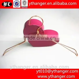 YY440 High Quality Wide Shoulder Red Copper Metal Wire Clothes Hanger Shirt Hanger thumbnail-1