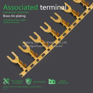 DJ4311-3.2 Fork Lug Horizontal Brass Horizontal 3.2 Fork Terminal thumbnail-5
