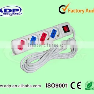 European Power Extension Strip 4/5/6 Gangs With Single Switch thumbnail-1
