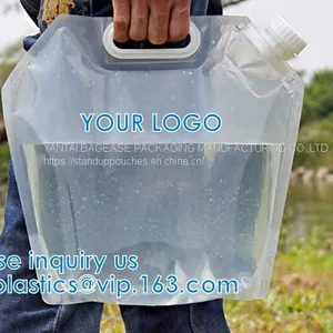 Portable Collapsible Hiking Water Container Foldable Water Bag 5 Liters,5L BPA Free Collapsible Water Bottle Handy Bags thumbnail-3