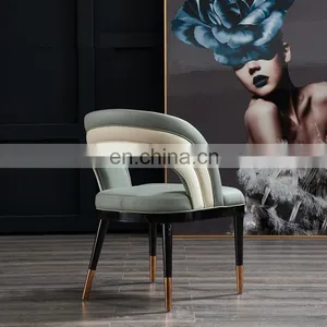 Nordic Leather Solid Wood Modern Dining Chair For Restaurant thumbnail-3