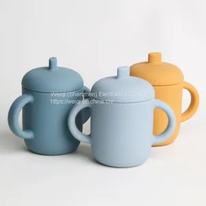 Weiqi Manufacturer Baby Sippy Cup Silicone Kids Feeding Cup With Lid thumbnail-2