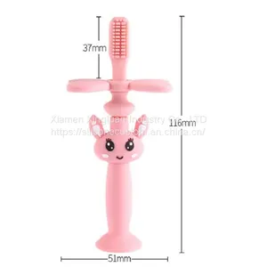 Food Grade Silicon Toothbrush Rabbit Shaped Baby Toothbrush thumbnail-3