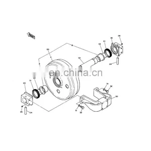 9064302 9195028 EX1900 Excavator Undercarriage Front Wheel EX1800-2 Idler For Hitachi thumbnail-1