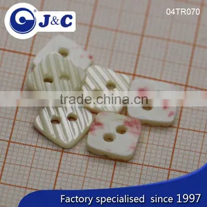 J&C 2 Holes Square Trocas Shell Buttons for Fashion Shirt.TR069,070 thumbnail-4