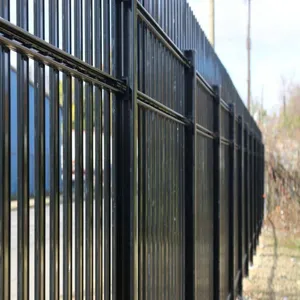 Galvanized Steel Privacy Wrought Iron Garden Fence | Weather-Resistant Picket Panels thumbnail-3