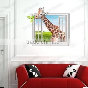 3D Giraffe Get Inside Window Wall Decor Stickers thumbnail-1